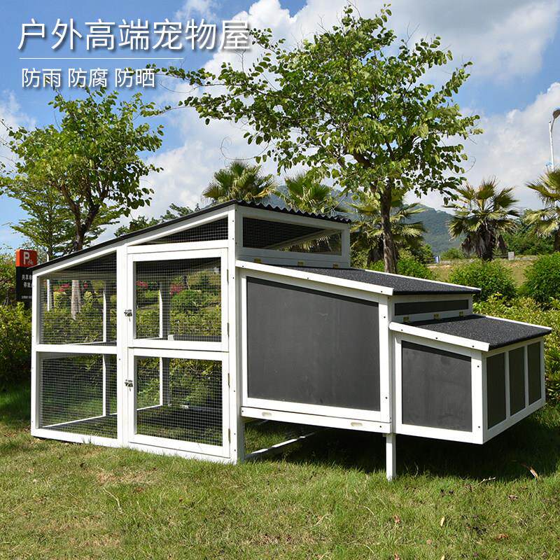 木制鸡笼子图笼窝鸭鸽子鸟猫农场幼儿园户外木鸡笼防雨大型养鸡棚