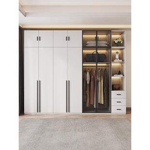 六 五 八 四 实木衣柜玻璃家庭卧室现代简单衣帽间橱柜组合三