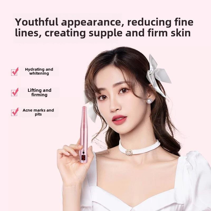 电动微晶笔美容院Mts中胚层痤疮坑痕溶解点水光原液进口纳米微针