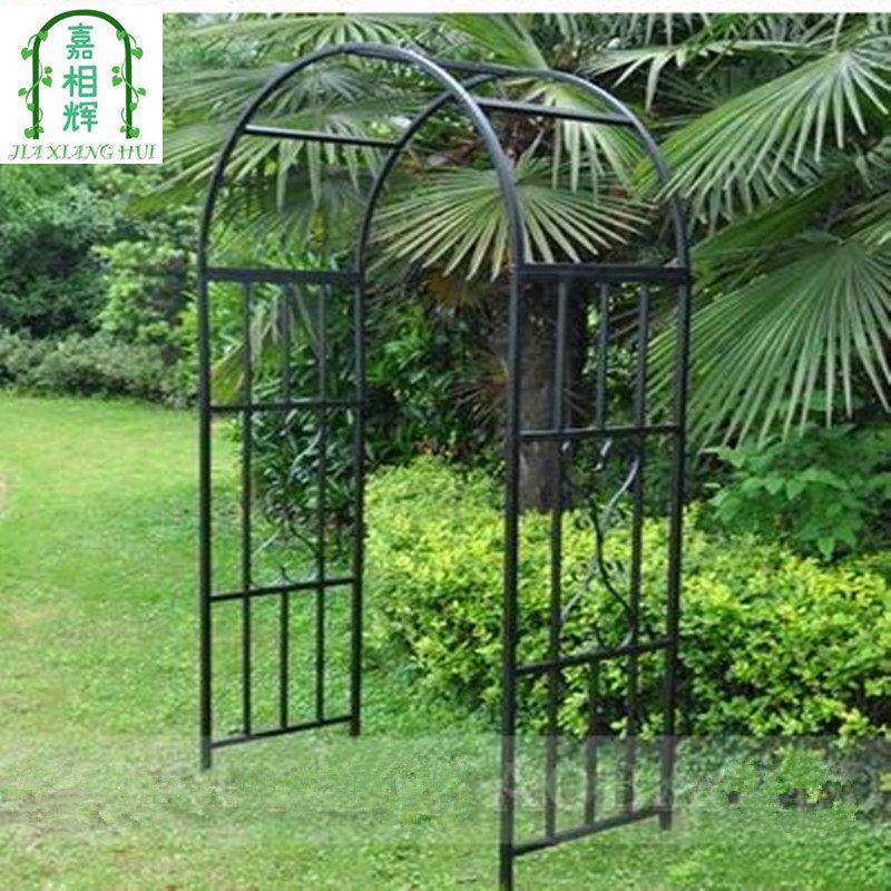 铁艺拱门花架 鲜花爬藤架 户外庭院铁线莲拱形月季牵引支架可定做