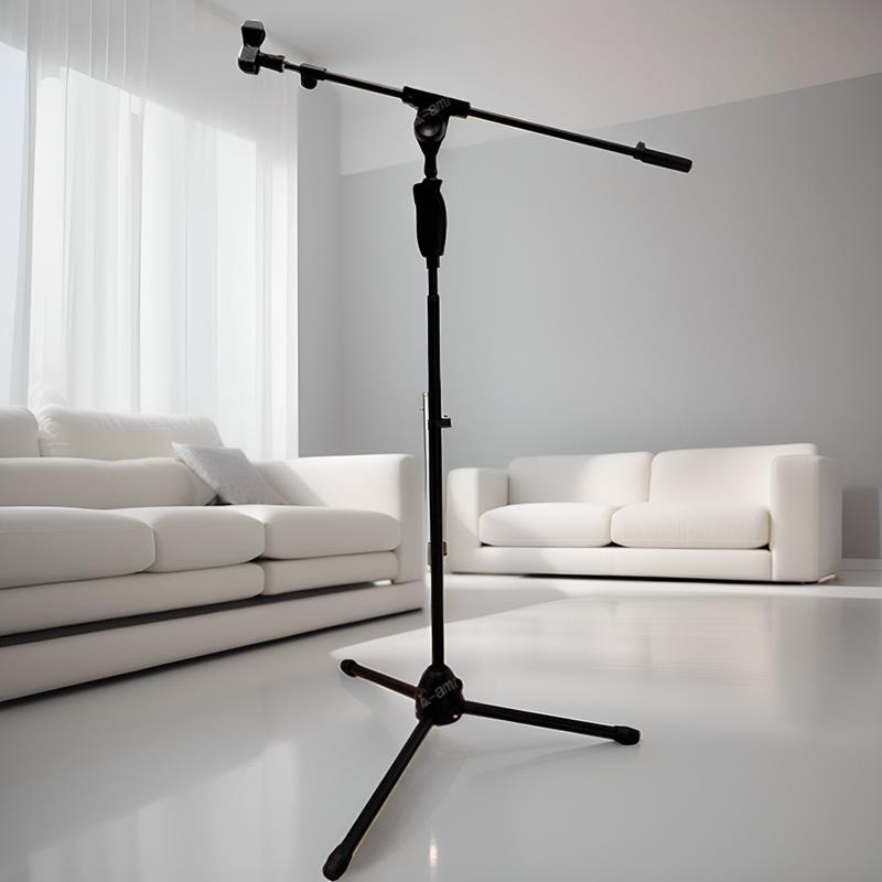 麦克风落地式支架话筒金属三脚架加重款 舞台会议麦架 电容麦咪架