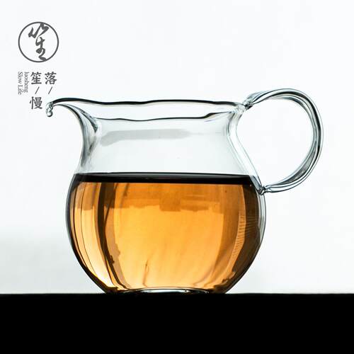 落笙公道杯玻璃高档分茶器茶海泡茶专用新款耐热加厚高硼硅茶具器