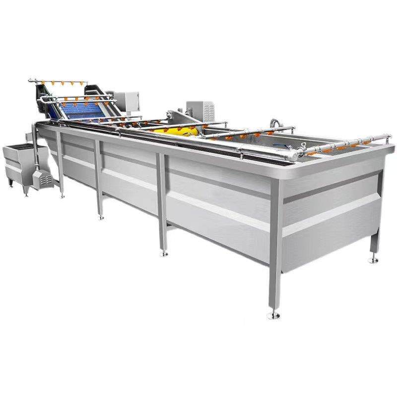 大型瓜果蔬菜清洗菜机器气泡净菜加工全自动化流水生产线商用设备