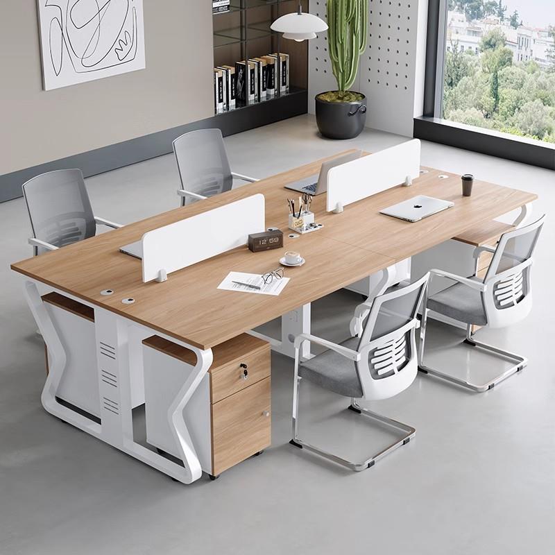 办公桌员工位简约4四6六人位职员桌椅组合屏风卡位办公室电脑桌