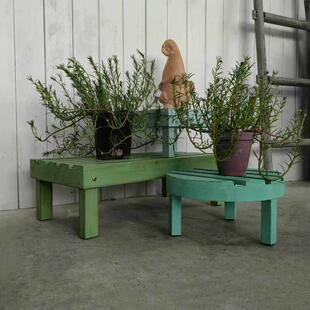 北欧实木花架阳台户外花园防腐木碳化木质多肉植物盆栽置物架