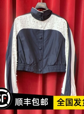 Le fame拉飞姆国内专柜代购 25 秋蝴蝶结钉珠棒球服LF25Q11SC102