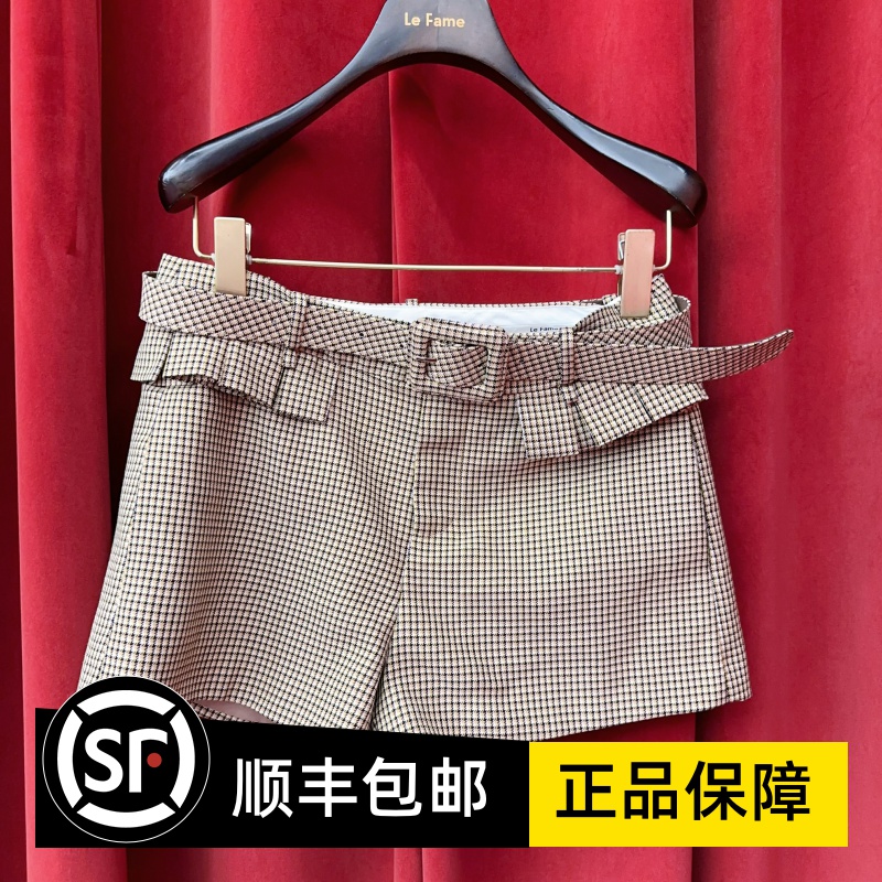 Le fame拉飞姆国内专柜代购 25 秋复古格纹短裤 LF25Q21SP021
