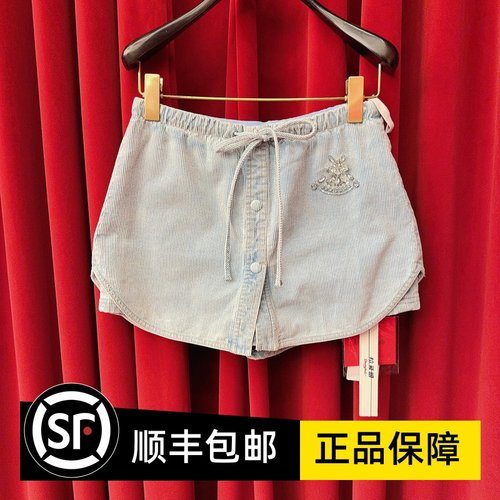 Le fame拉飞姆国内专柜代购 25 春灯芯绒半身裙裤 LF25C31SS243