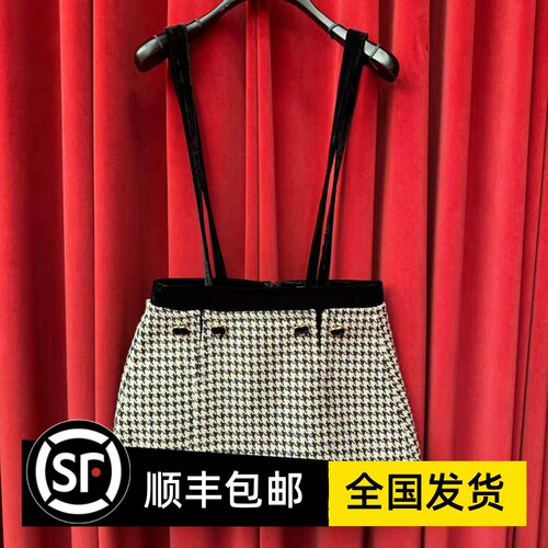 Le fame拉飞姆国内专柜代购 25 秋千鸟背带A字半裙 LF25003SS016