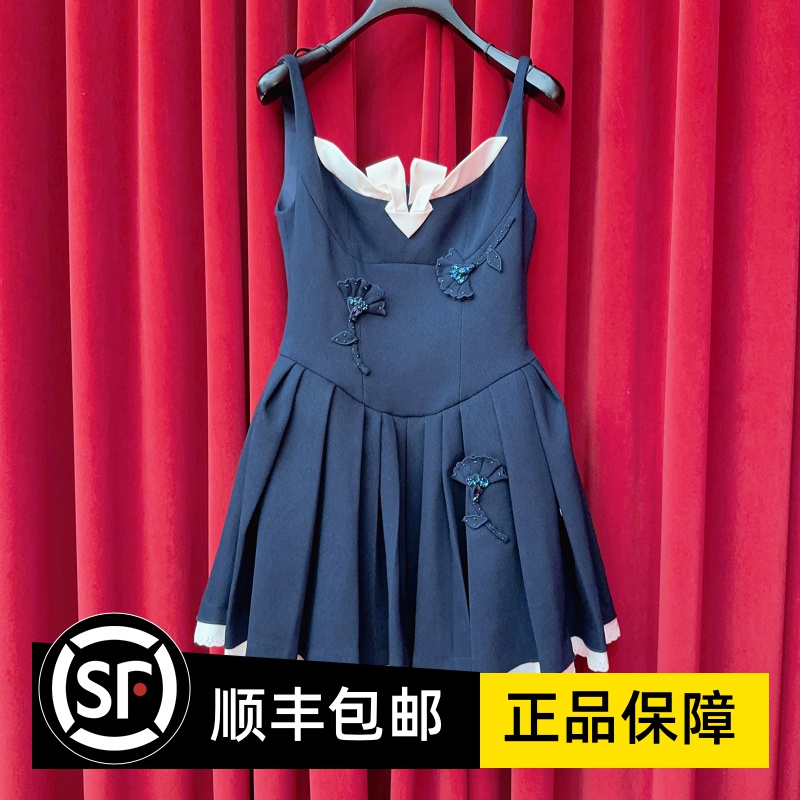 Le fame拉飞姆国内专柜代购 26 春学院花朵连衣裙 LF26C1150321