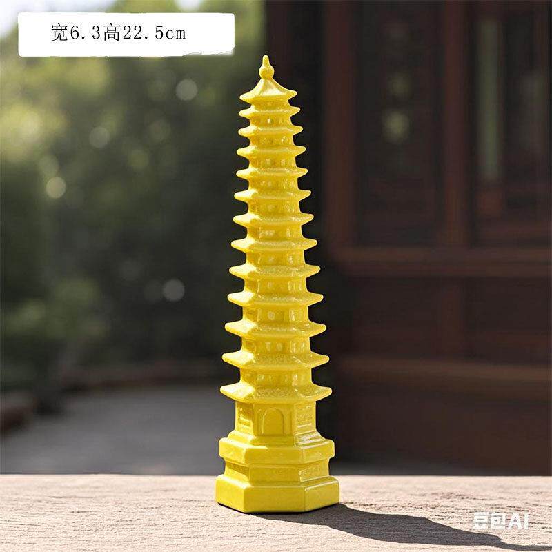 陶瓷文昌塔摆件风水十三层七层九层宝塔送孩子学生礼物书桌装饰品
