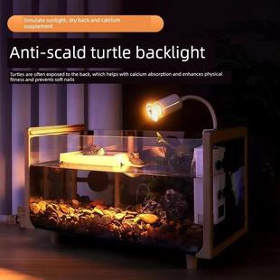 水陆两栖缸超白玻璃龟客厅木纹生态大小型饲养箱水族箱鱼龟混养缸