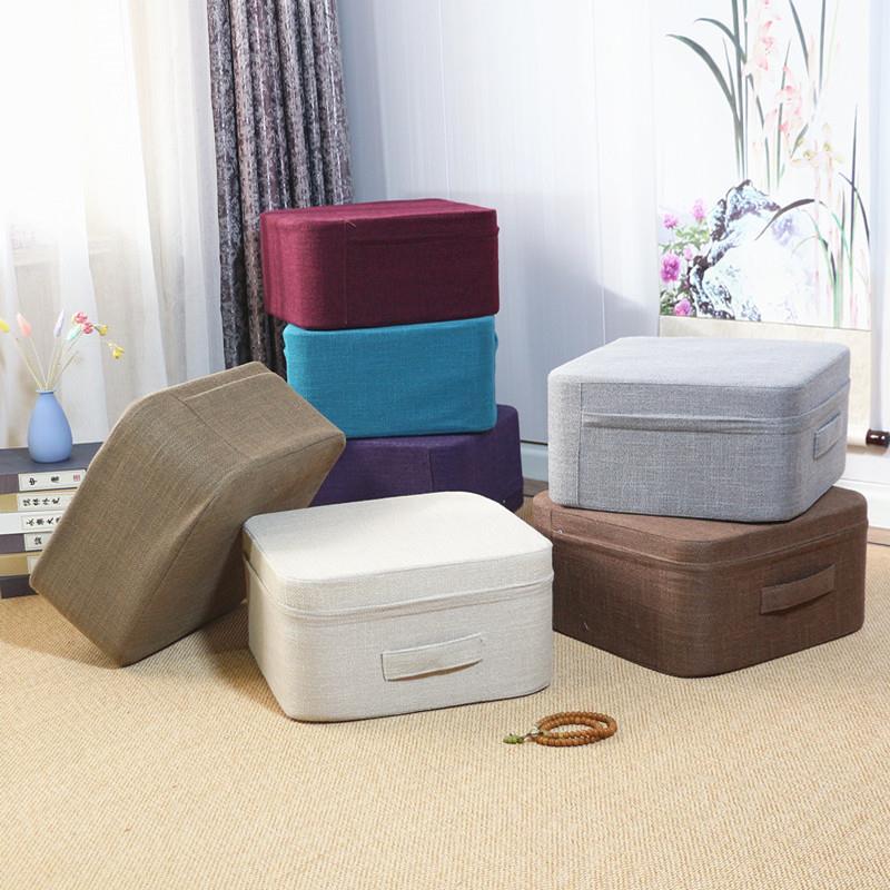 亚麻蒲团坐垫可拆洗地板加厚日式榻榻米垫子布艺家用冬季茶几坐垫