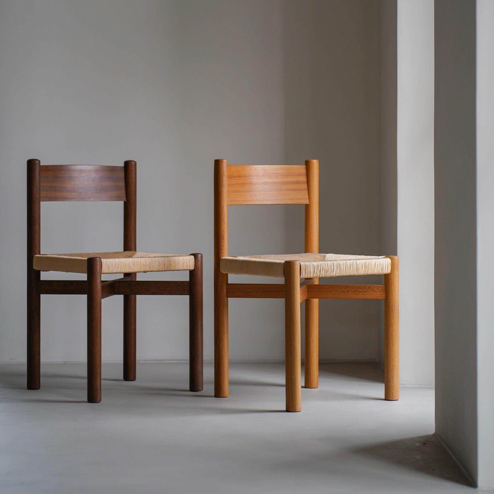 中古vintagd白蜡木藤椅设计师覆古原木色餐椅咖啡厅民宿藤编椅子