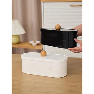 发饰发圈发绳发夹桌面收纳盒带盖防尘创意置物架发箍化妆品饰品盒