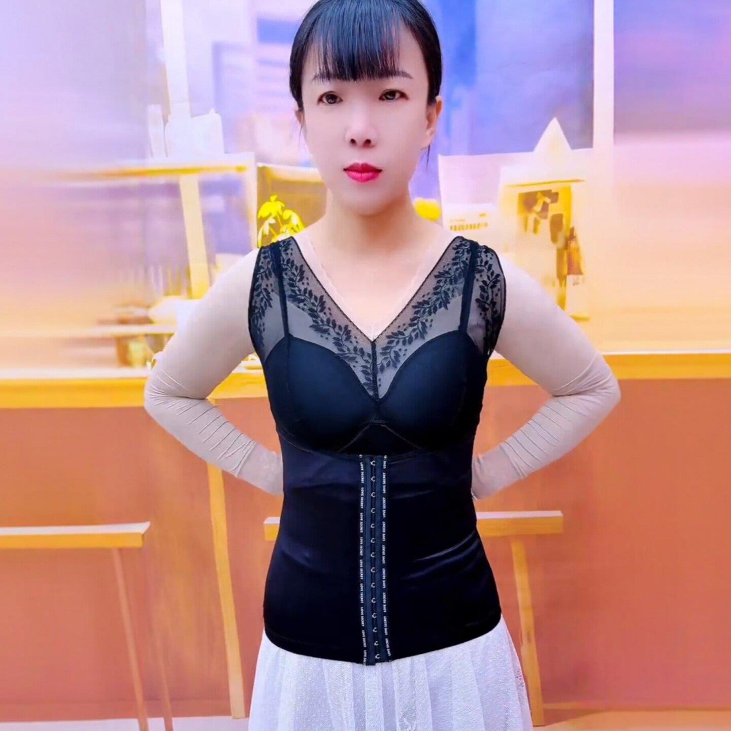 瘦身美体塑身衣女士收腹束腰美背文胸一体内搭吊带背心塑形防下垂