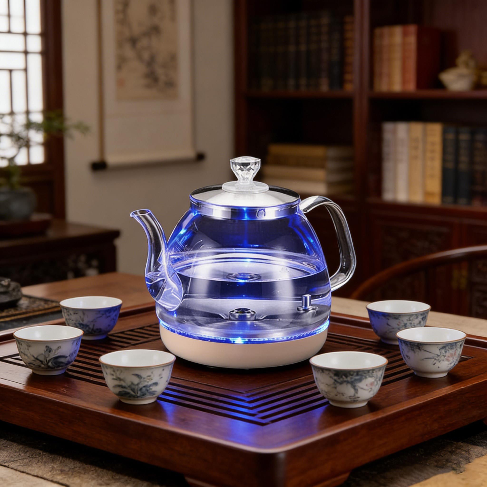 全自动泡茶炉底部上水玻璃电热烧水壶蒸茶壶消毒锅茶吧机煮茶壶配