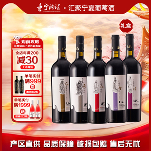 宁夏利思酒庄仁义礼智信礼盒装贺兰山东麓国产橡木桶陈酿红酒