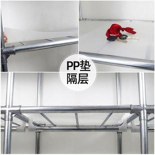 家用卧LBH室出租房挂服柜 全简易布粗衣柜钢管加加厚加固钢架组装