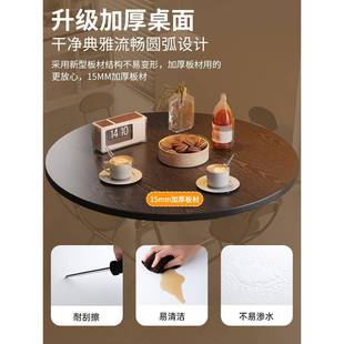 桌L&可折叠桌子家用圆型桌小户加厚简易F9759H6H组合吃饭方桌便椅