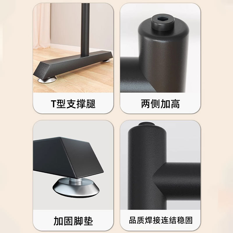 落地折叠单杆衣帽架家用简易