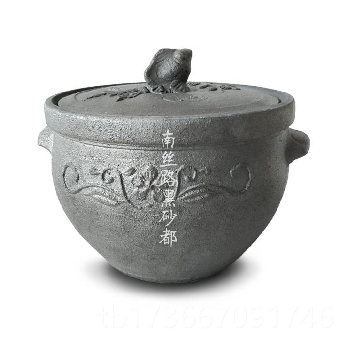 高档荥经汤砂家锅炖锅陶瓷用煲汤燃气大号无釉老式粗土炖砂锅炖肉