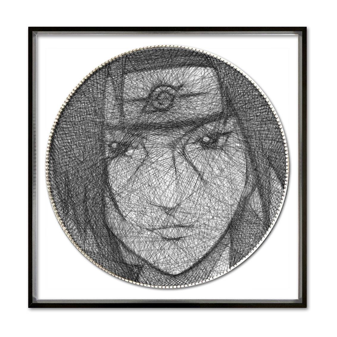 钉子绕线画火影宇智波鼬鸣人带土手工缠绕画送友绕线画diy图片