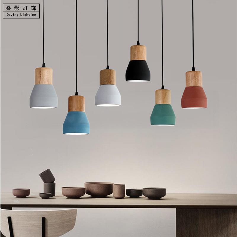 北欧工业风怀旧水泥吊灯咖啡厅餐厅宅寂风简约卧室酒吧网咖灯具