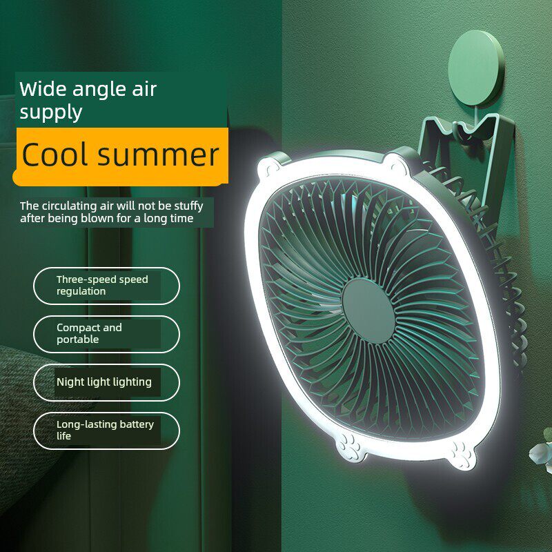 夏日插房制冷厕所壁挂小电风扇不打孔不厨电宿舍便携式静音挂式式