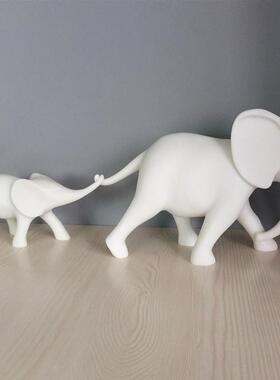 树脂工艺品 创意砂岩大象家居摆件 客厅雕塑工艺品 样板房摆设