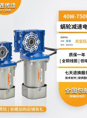 陆连LU LIAN 大扭矩涡轮蜗杆40W750W减速电机调速马达220V380V