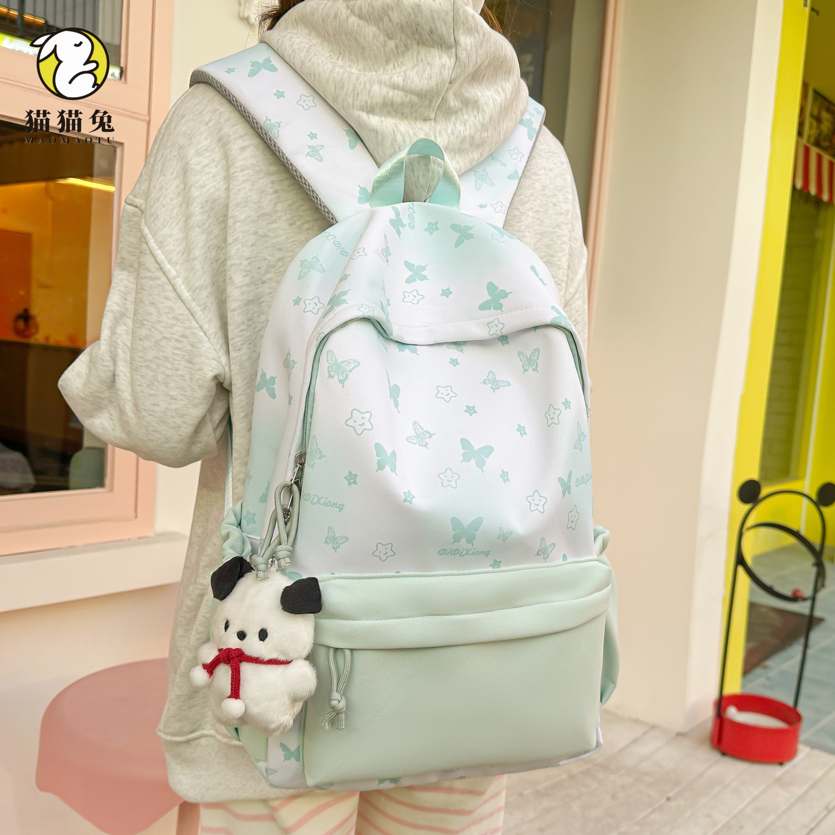 韩系ins大容量高颜值蝴蝶双肩包