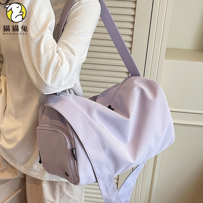 健身包女生紫色小型轻便高颜值