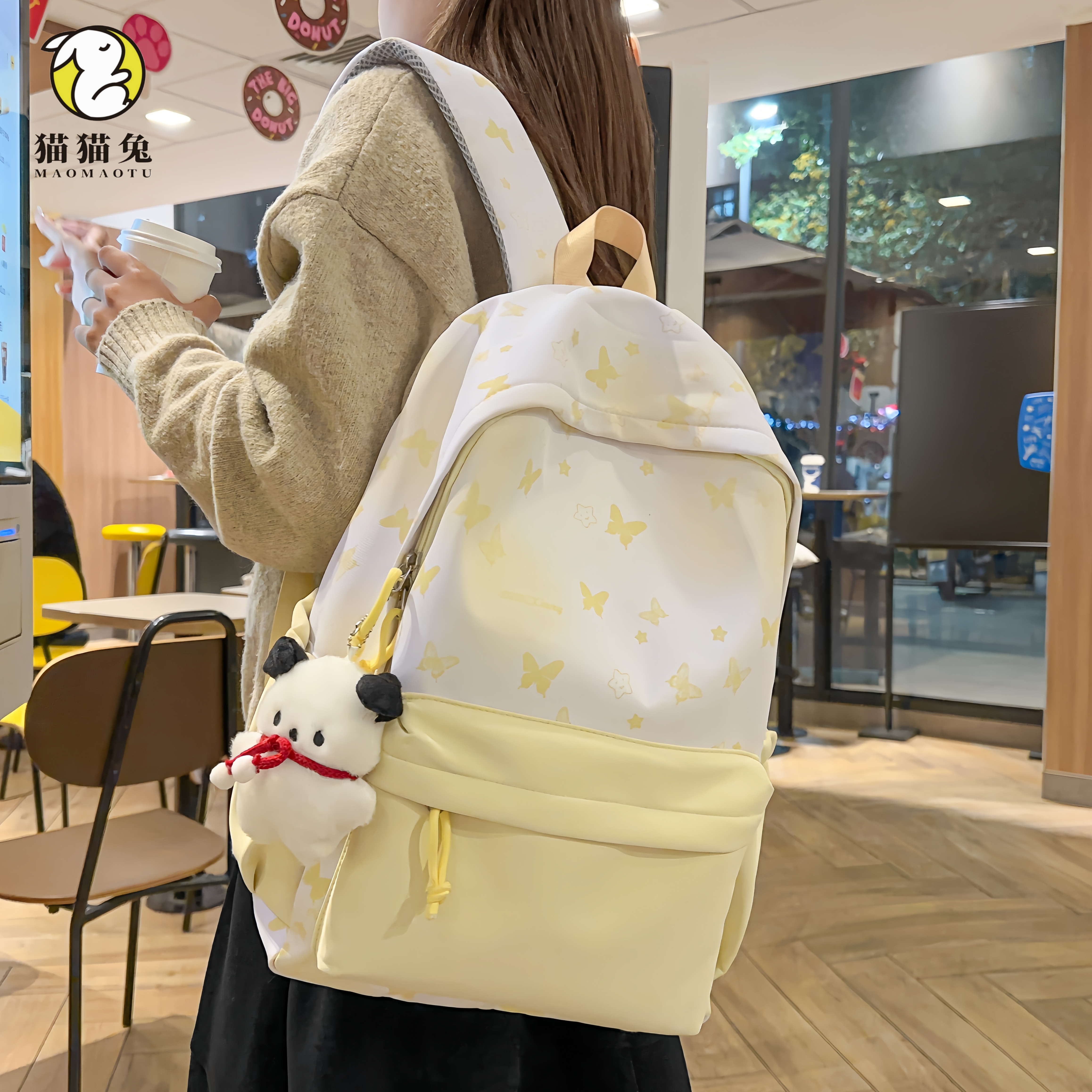 韩系ins大容量高颜值蝴蝶双肩包