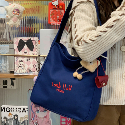 2025新款韩系字母大容量帆布包