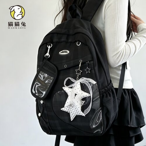 书包初中生女生ins小众星星双肩