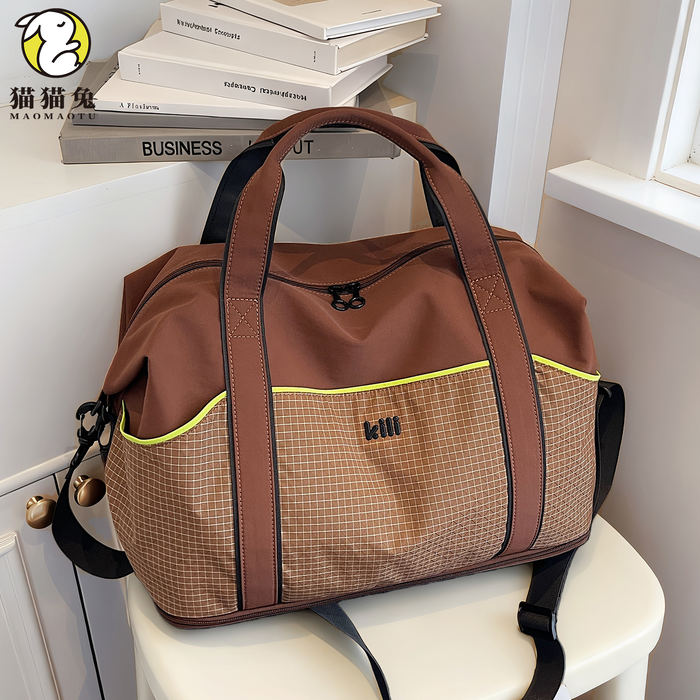 旅行包女轻便手提斜挎耐脏大容量