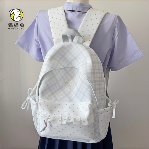 女生韩系ins风波点学生双肩书包