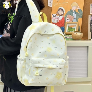 书包女生高颜值ins风小众大容量轻便初中生女小学生出去玩双肩包