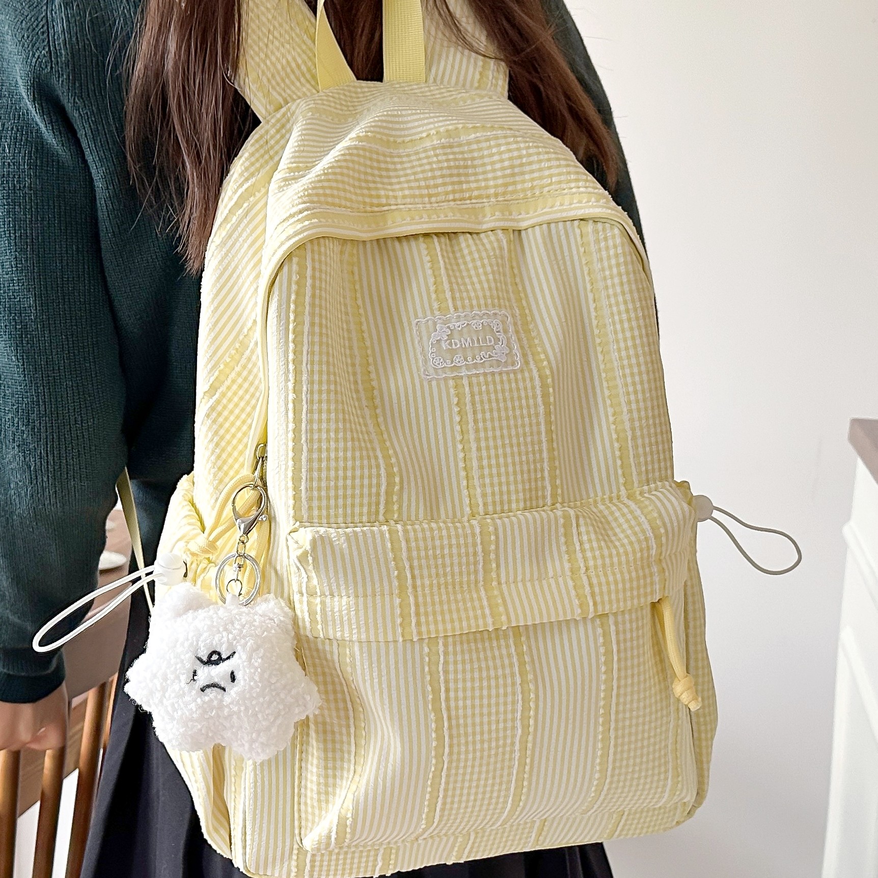 书包ins小众高颜值韩系简约大容量通勤肩包初中生女大学生双肩包,箱包皮具/热销女包/男包,双肩背包,淘宝优惠券,粉丝福利购,淘宝优惠卷