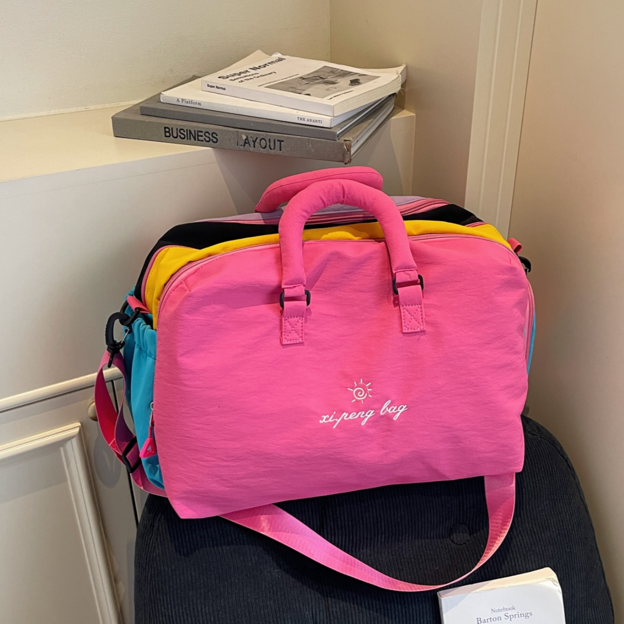 女士外出短途旅行包大容量轻便