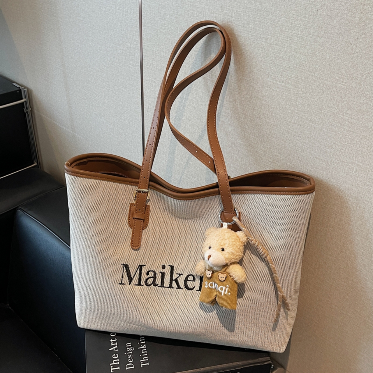 2025新款女字母休闲百搭托特包