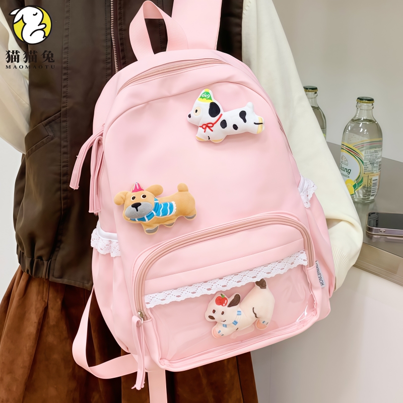 ins小众韩系小书包女生双肩包