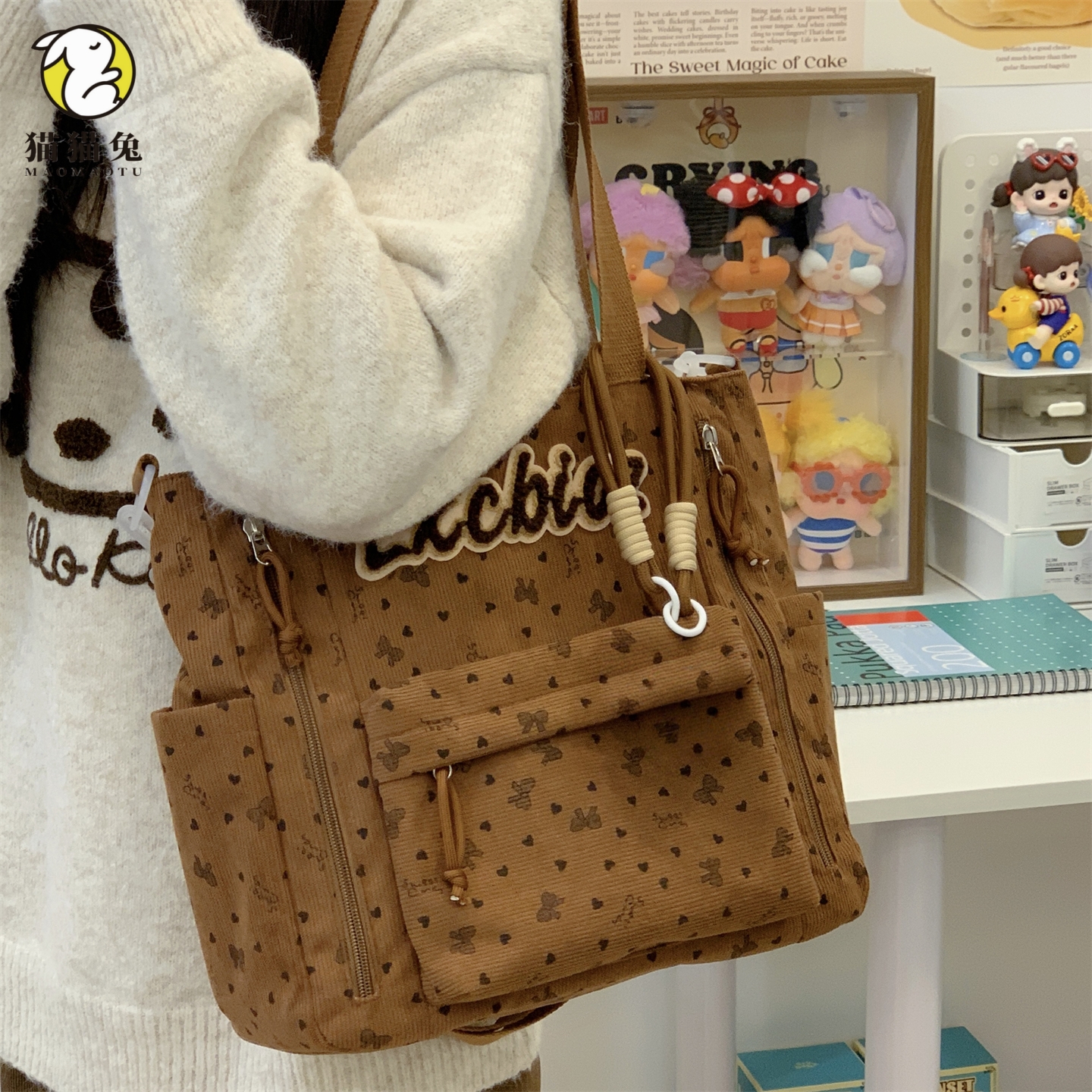 ins小众高颜值大容量秋冬斜挎包