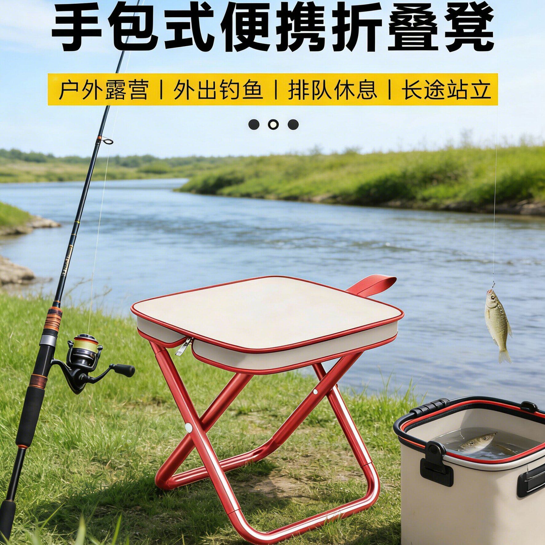 【收纳小巧】旅行手包式折叠凳