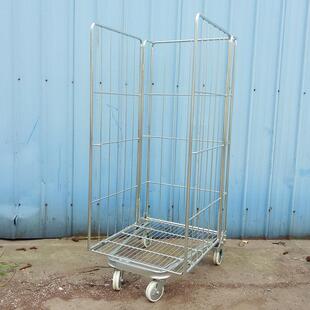 镀锌物流台车收纳U型底座笼车超市仓库装卸推车仓储笼车仓储优选
