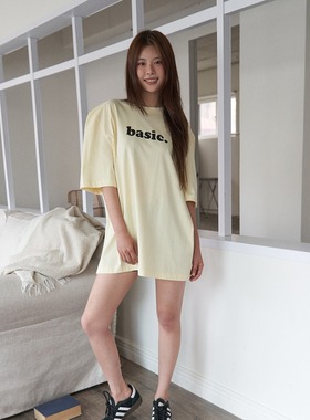 THE COLLECTORS韩国正品langer字母印花百搭短袖T恤2025夏新款