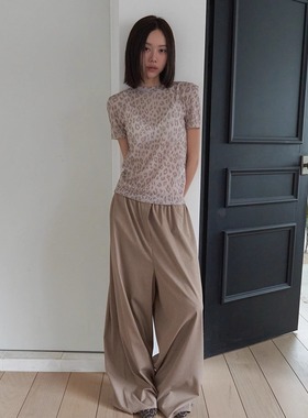 THE COLLECTORS韩国正品langer豹纹透视性感短袖T2025夏新款上衣