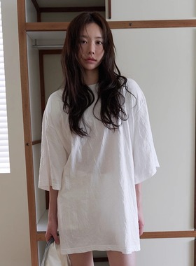 THE COLLECTORS韩国正品langer纯色百搭短T恤女2025春新款上衣