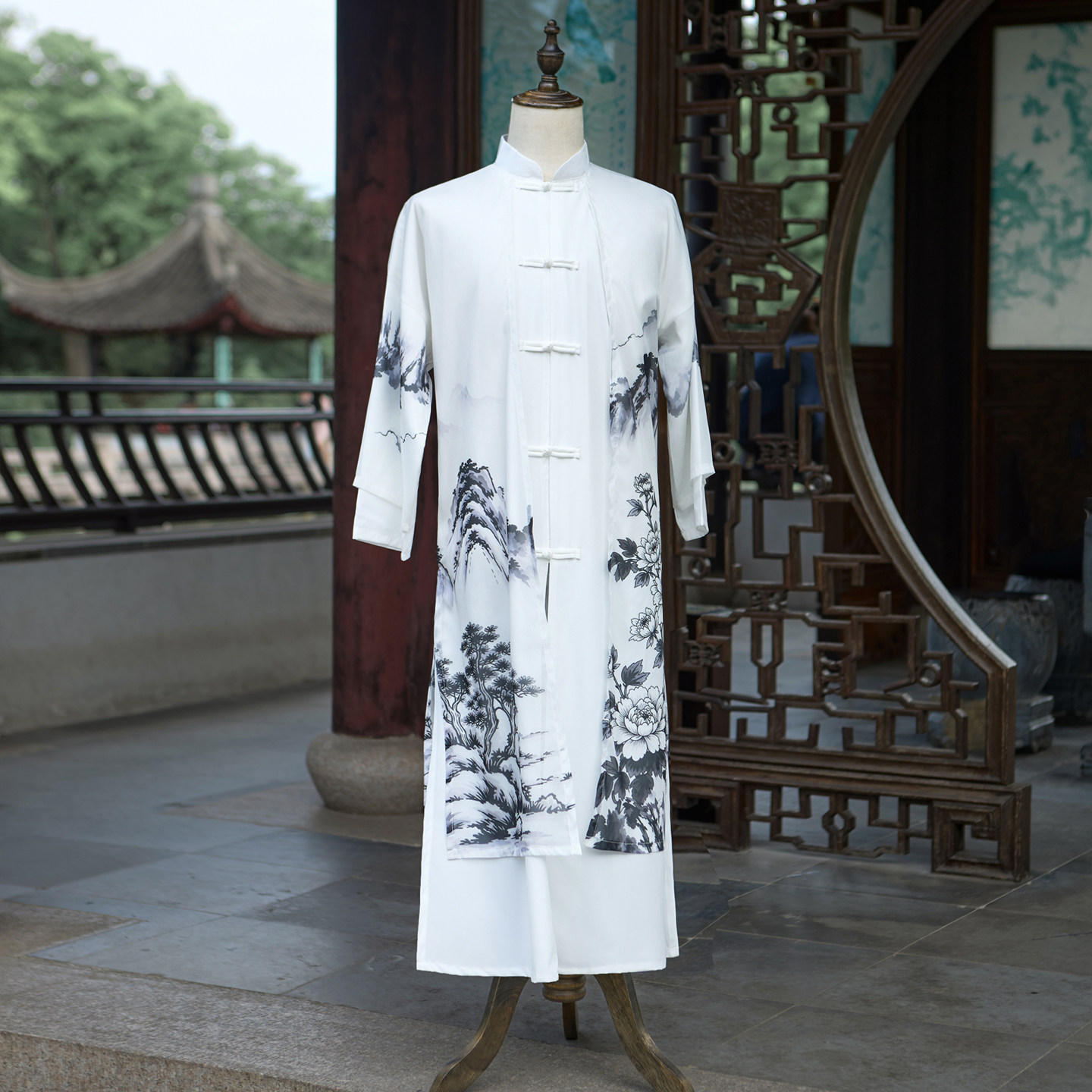 太极拳武术练功服薄款禅意茶服男